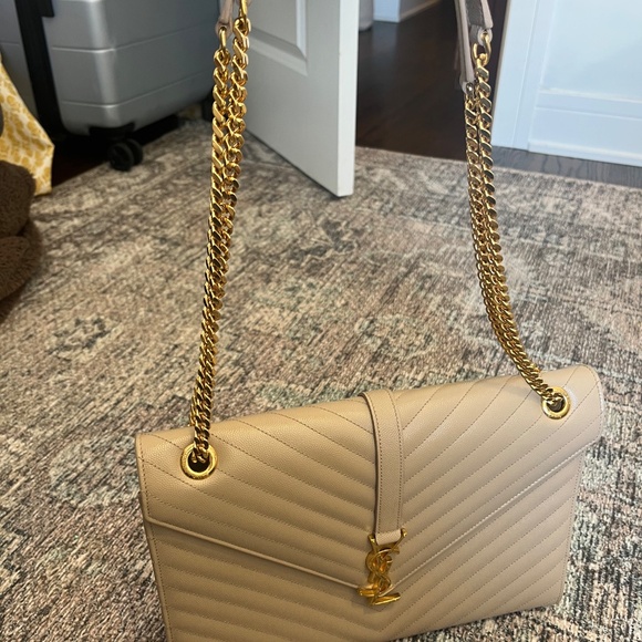 YSL Large Monogram Matelasse Envelope Bag- Saint Laurent - Picture 2 of 11